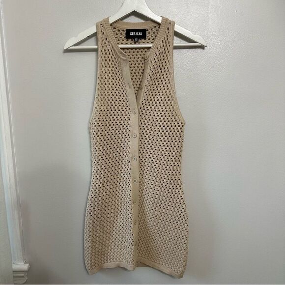 SER.O.YA Tilli Knit Crochet Vest - Picture 3 of 7